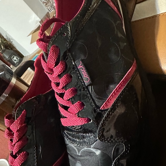 Coach Black and Pink Women's Sneakers - Picture 2 of 6